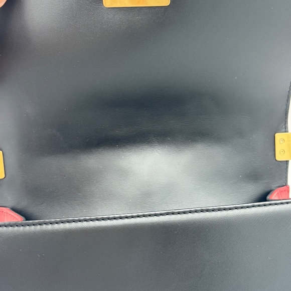 Chanel 23-Series Black Trim & Red Lambskin Flap Bag with Chain Trim – Gold Hard - Picture 9 of 9